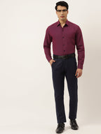 Jainish Men's Solid Formal Cotton Shirt ( SF 788Wine ) - Distacart