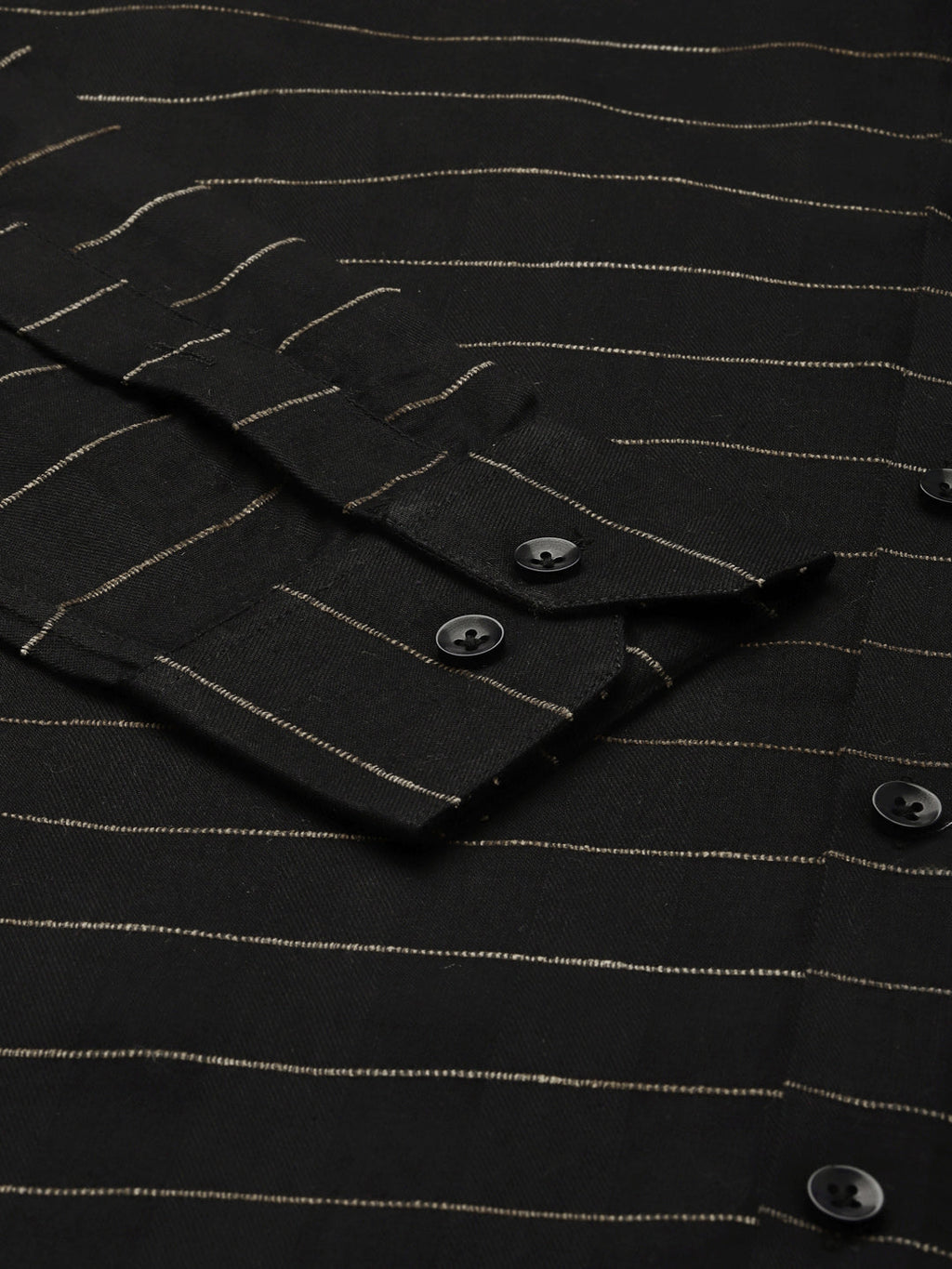 Jainish Men's Formal Cotton Horizontal Striped Shirt ( SF 790Black ) - Distacart