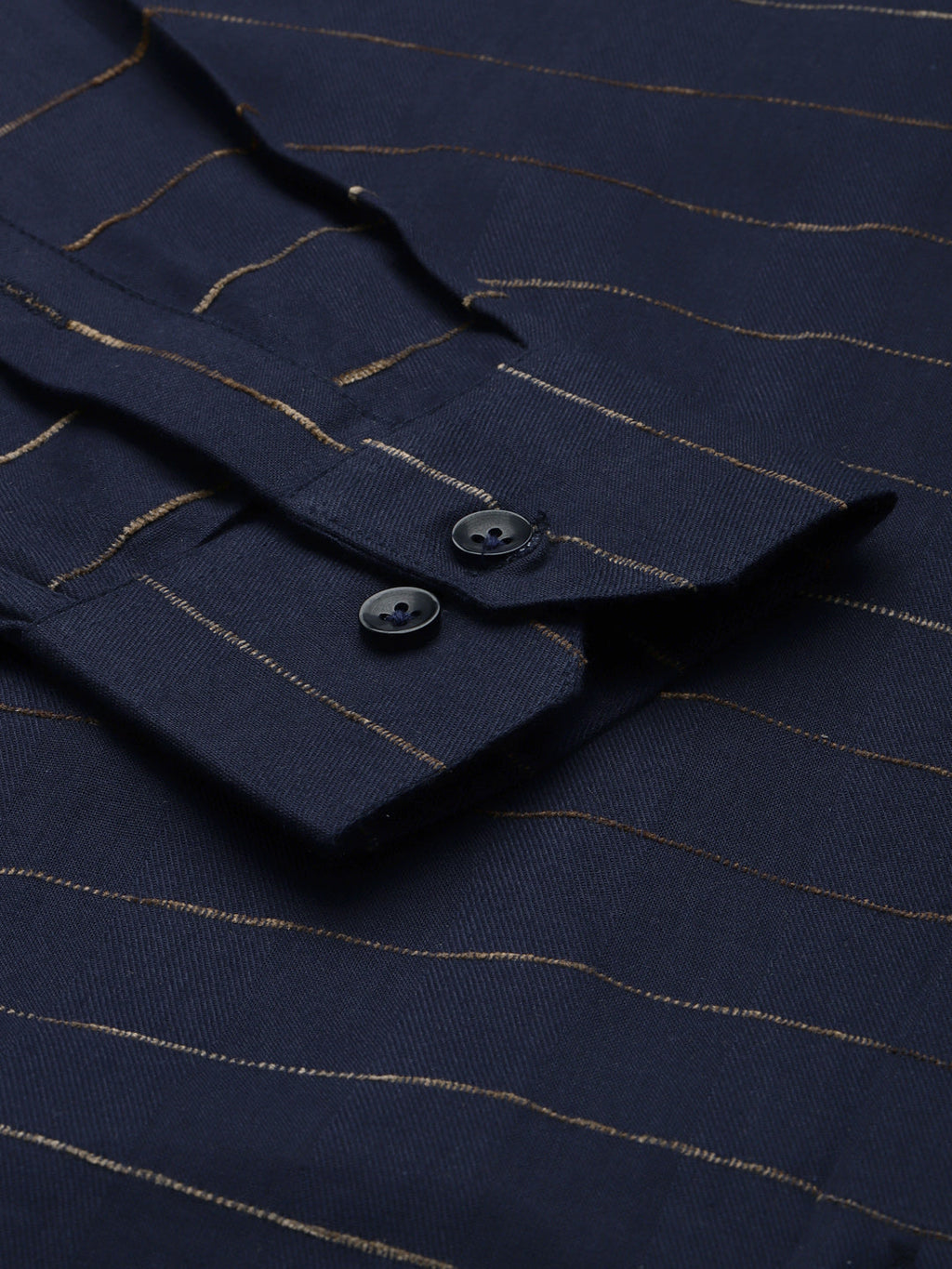 Jainish Men's Formal Cotton Horizontal Striped Shirt ( SF 790Navy ) - Distacart