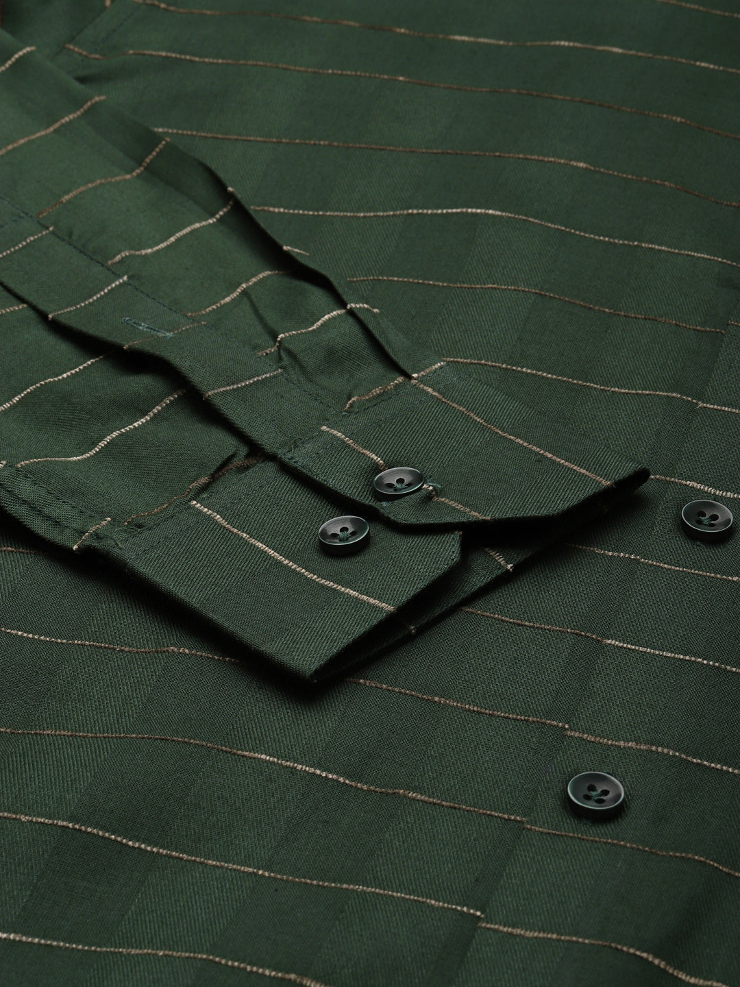 Jainish Men's Formal Cotton Horizontal Striped Shirt ( SF 790Olive ) - Distacart