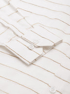 Jainish Men's Formal Cotton Horizontal Striped Shirt ( SF 790White ) - Distacart
