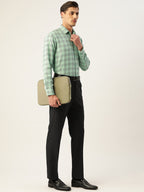 Jainish Men's Cotton Checked Formal Shirts ( SF 791Green ) - Distacart