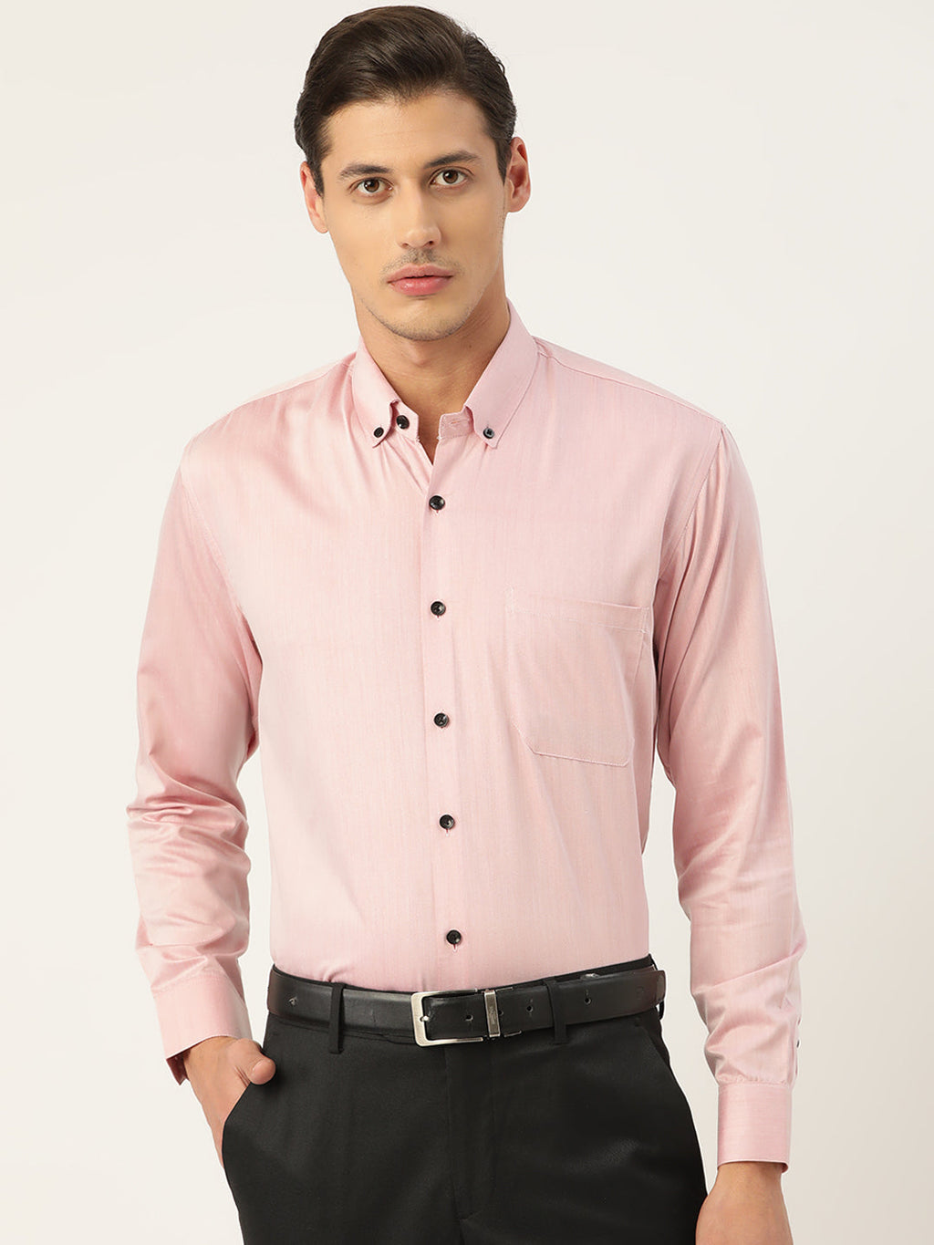 Jainish Men's Solid Formal Cotton Shirt ( SF 792Magenta ) - Distacart