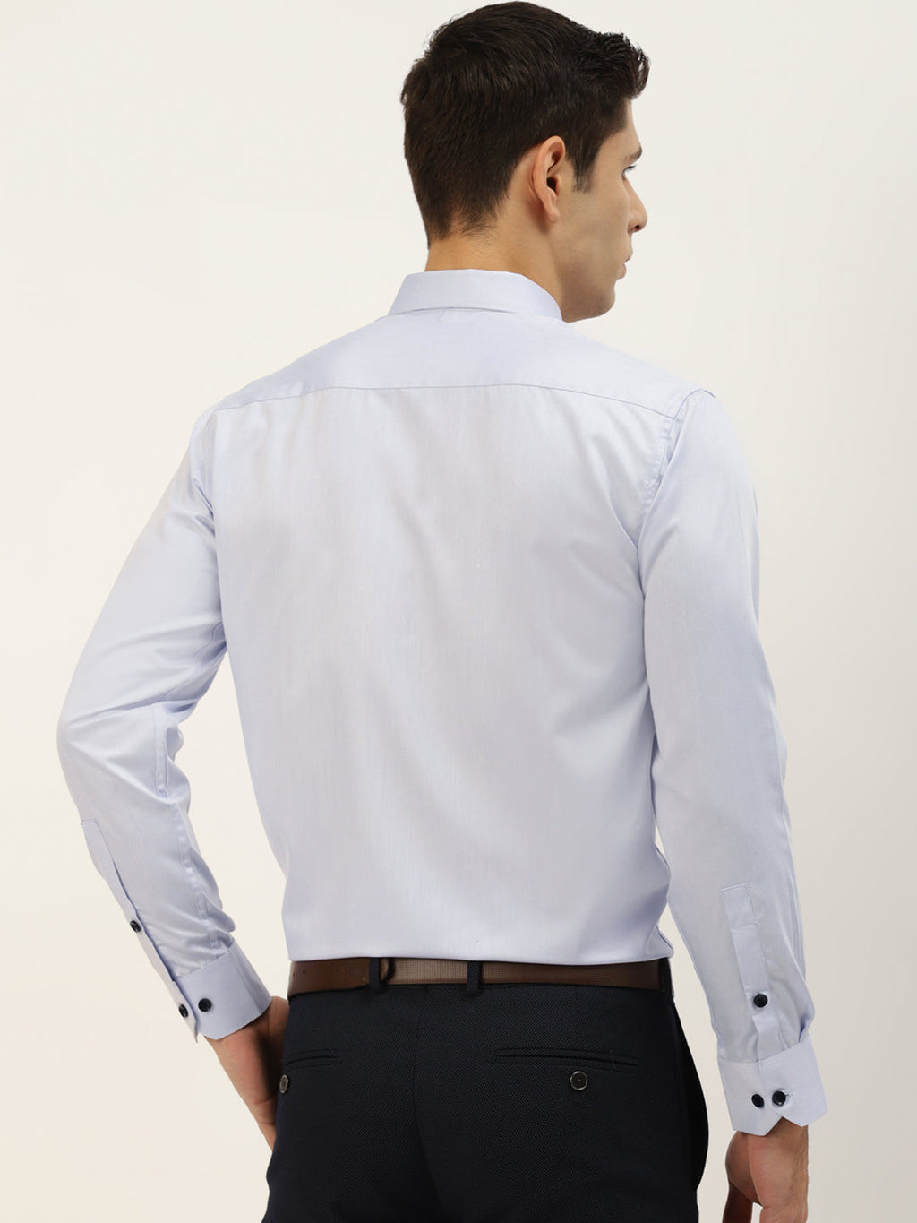 Jainish Men's Solid Formal Cotton Shirt ( SF 792Sky ) - Distacart