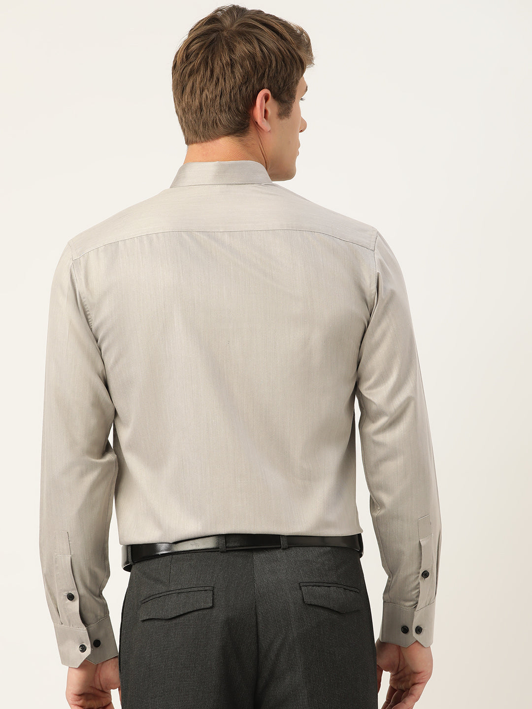 Jainish Men's Solid Formal Cotton Shirt ( SF 792Steel-Grey ) - Distacart