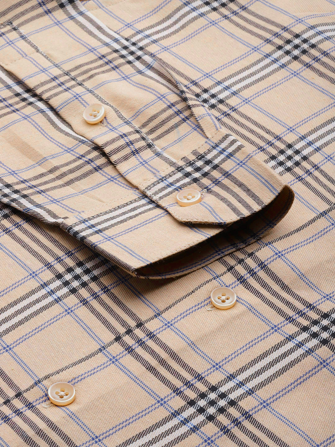 Jainish Men's Cotton Checked Formal Shirts ( SF 793Brown ) - Distacart