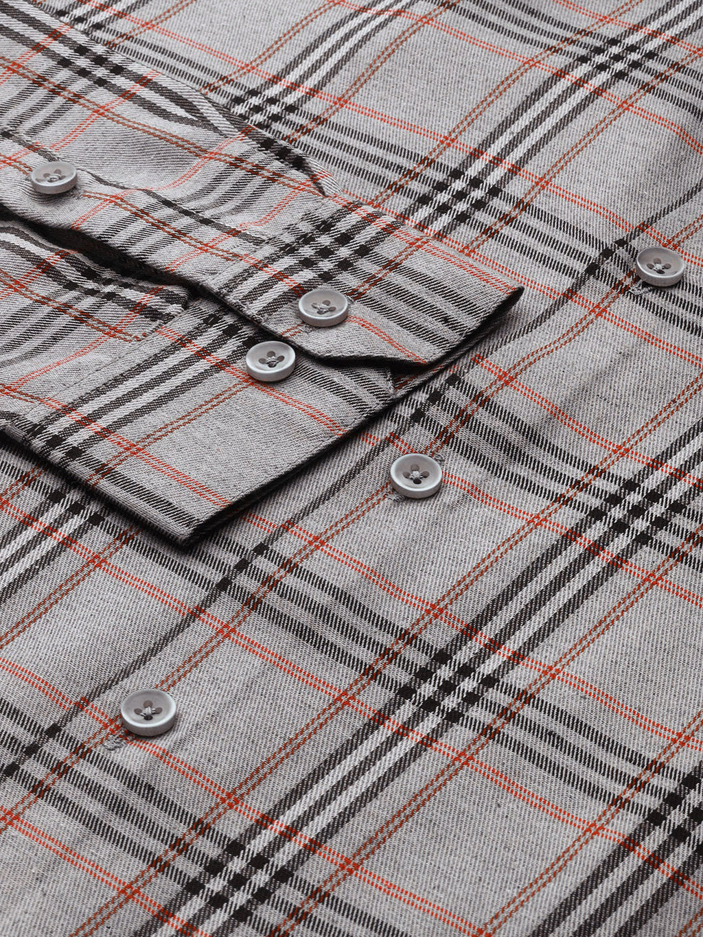 Jainish Men's Cotton Checked Formal Shirts ( SF 793Grey ) - Distacart