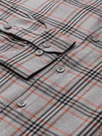 Jainish Men's Cotton Checked Formal Shirts ( SF 793Grey ) - Distacart
