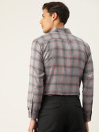 Jainish Men's Cotton Checked Formal Shirts ( SF 793Grey ) - Distacart