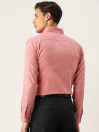 Jainish Men's Linen Cotton Polka Dots Formal Shirts ( SF 794Red ) - Distacart