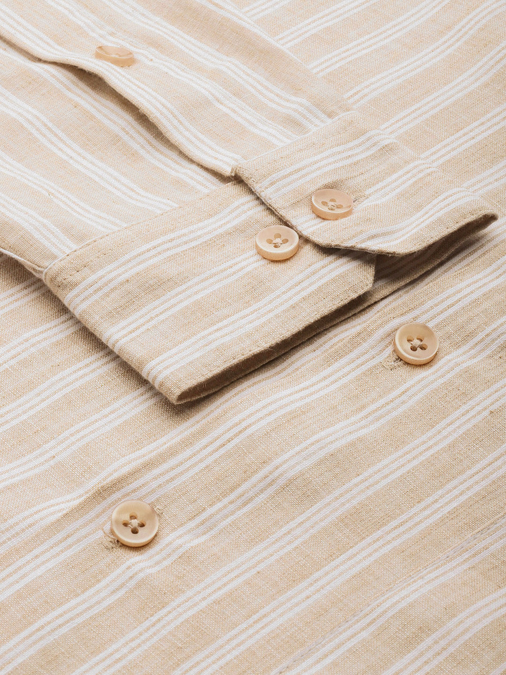 Jainish Men's Cotton Striped Formal Shirts ( SF 795Beige ) - Distacart