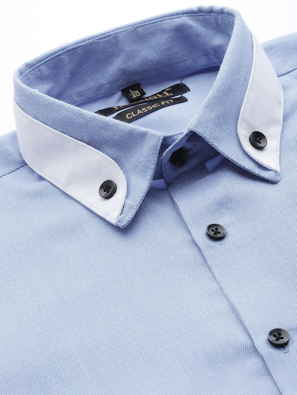 Jainish Men's Cotton Solid Formal Shirts ( SF 796Blue ) - Distacart