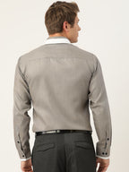 Jainish Men's Cotton Solid Formal Shirts ( SF 796Charcoal ) - Distacart