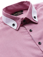 Jainish Men's Cotton Solid Formal Shirts ( SF 796Purple ) - Distacart