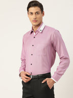 Jainish Men's Cotton Solid Formal Shirts ( SF 796Purple ) - Distacart