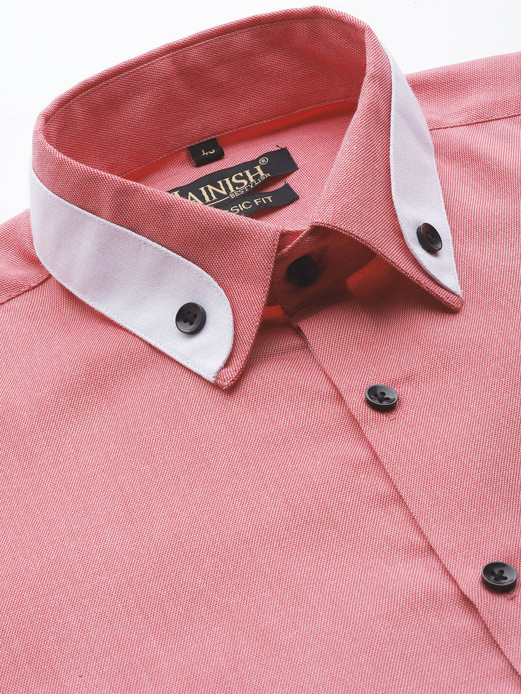 Jainish Men's Cotton Solid Formal Shirts ( SF 796Red ) - Distacart