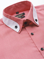 Jainish Men's Cotton Solid Formal Shirts ( SF 796Red ) - Distacart
