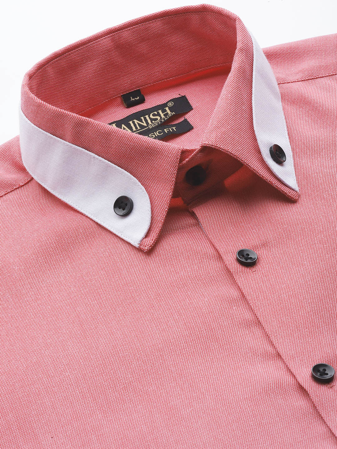 Jainish Men's Cotton Solid Formal Shirts ( SF 796Red ) - Distacart