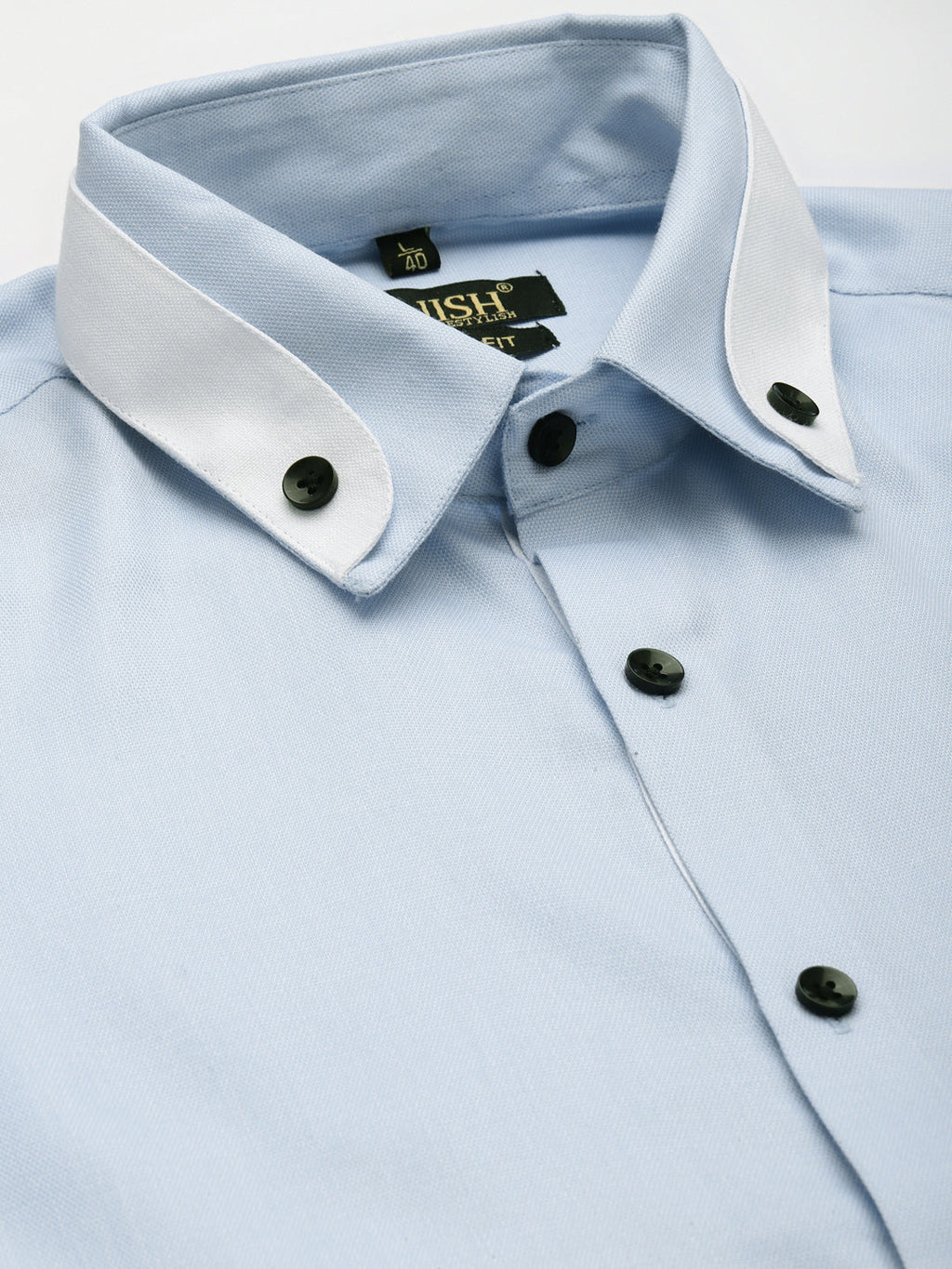 Jainish Men's Cotton Solid Formal Shirts ( SF 796Sky ) - Distacart