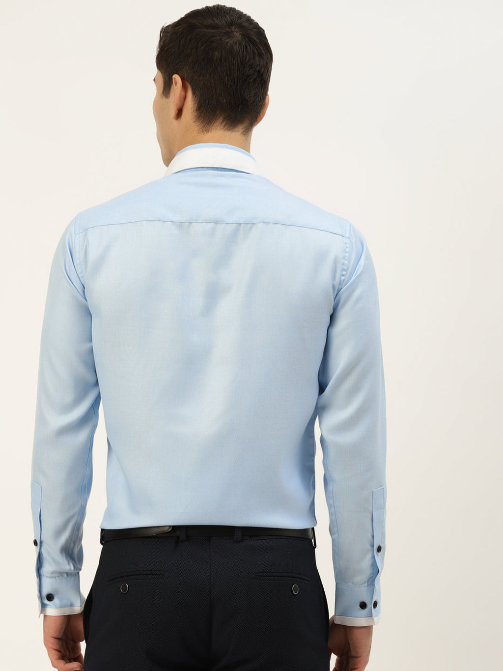 Jainish Men's Cotton Solid Formal Shirts ( SF 796Sky ) - Distacart