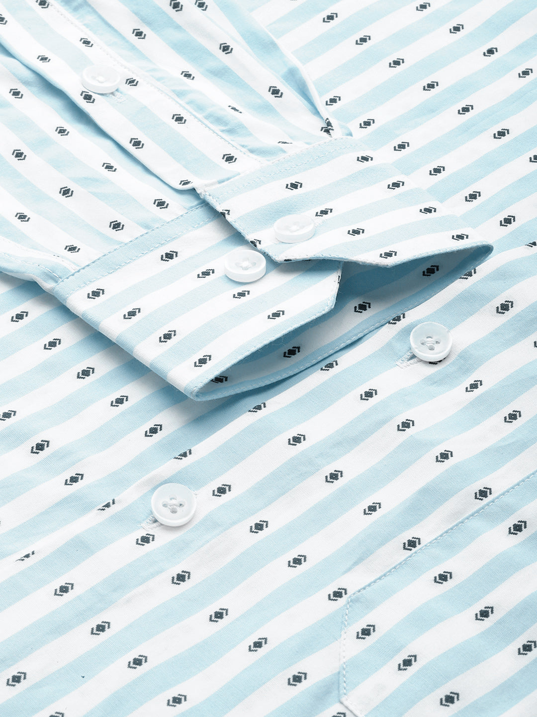 Jainish Men's Cotton Striped Formal Shirts ( SF 801Sky ) - Distacart