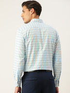 Jainish Men's Cotton Striped Formal Shirts ( SF 801Sky ) - Distacart