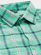 Jainish Men's Cotton Checked Formal Shirts ( SF 803Green ) - Distacart