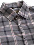 Jainish Men's Cotton Checked Formal Shirts ( SF 803Grey ) - Distacart