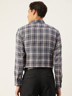 Jainish Men's Cotton Checked Formal Shirts ( SF 803Grey ) - Distacart