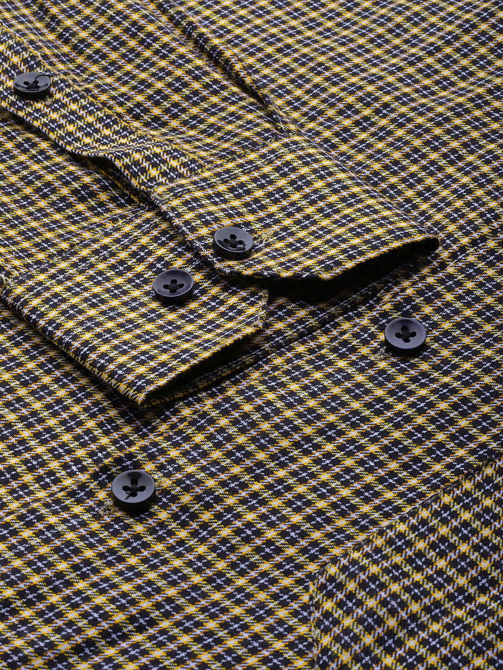 Jainish Men's Cotton Checked Formal Shirts ( SF 804Black ) - Distacart