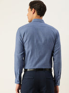 Jainish Men's Cotton Checked Formal Shirts ( SF 804Blue ) - Distacart