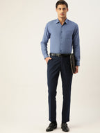 Jainish Men's Cotton Checked Formal Shirts ( SF 804Blue ) - Distacart