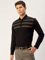 Jainish Men's Cotton Printed Formal Shirts ( SF 805Black ) - Distacart