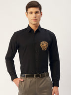 Jainish Men's Cotton Printed Formal Shirts ( SF 806Black ) - Distacart
