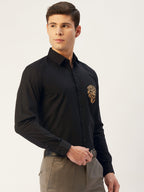 Jainish Men's Cotton Printed Formal Shirts ( SF 806Black ) - Distacart