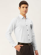 Jainish Men's Cotton Printed Formal Shirts ( SF 806White ) - Distacart