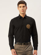 Jainish Men's Cotton Printed Formal Shirts ( SF 807Black ) - Distacart
