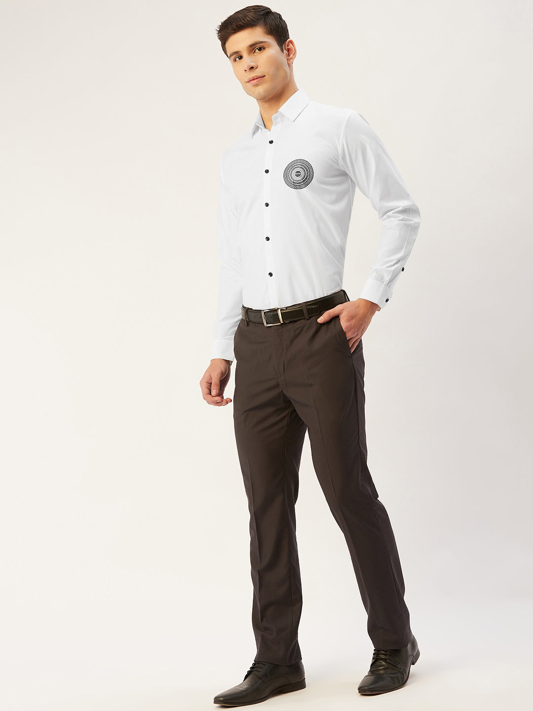 Jainish Men's Cotton Printed Formal Shirts ( SF 807White ) - Distacart
