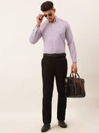 Jainish Men's Cotton Checked Button Down Collar Formal Shirts ( SF 809Purple ) - Distacart