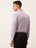 Jainish Men's Cotton Checked Button Down Collar Formal Shirts ( SF 809Purple ) - Distacart