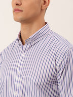 Jainish Men's Cotton Checked Button Down Collar Formal Shirts ( SF 809Voilet ) - Distacart