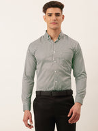 Jainish Men's Cotton Checked Button Down Collar Formal Shirts ( SF 810Black ) - Distacart