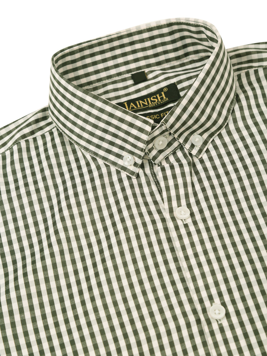Jainish Men's Cotton Checked Button Down Collar Formal Shirts ( SF 810Black ) - Distacart