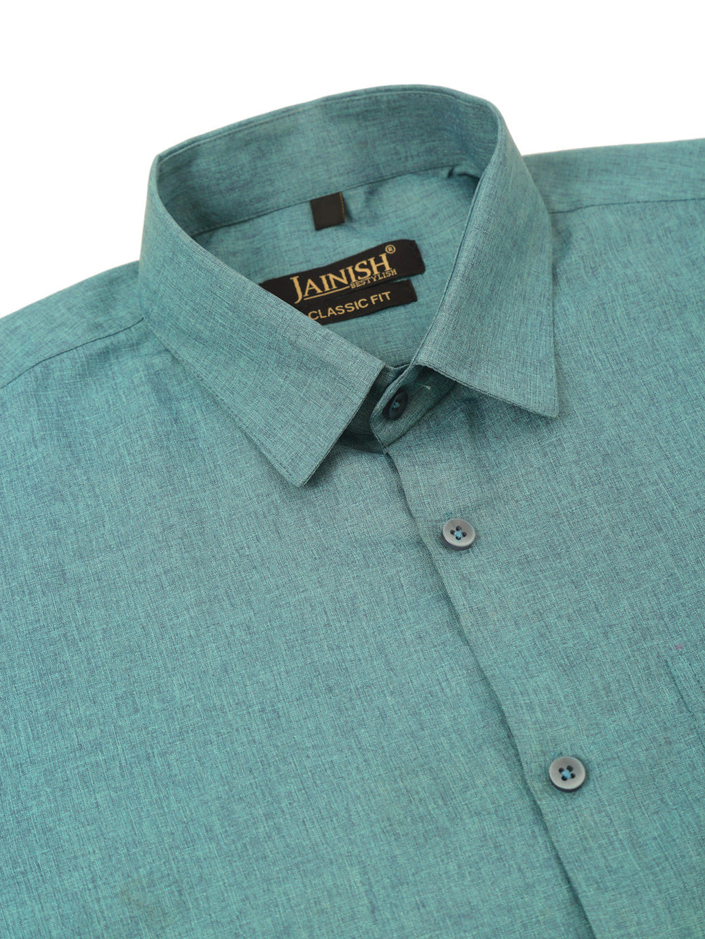 Jainish Men's Cotton Solid Half Sleeve Formal Shirts ( SF 811Grey ) - Distacart
