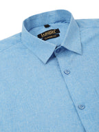 Jainish Men's Cotton Solid Half Sleeve Formal Shirts ( SF 811Light-Blue ) - Distacart