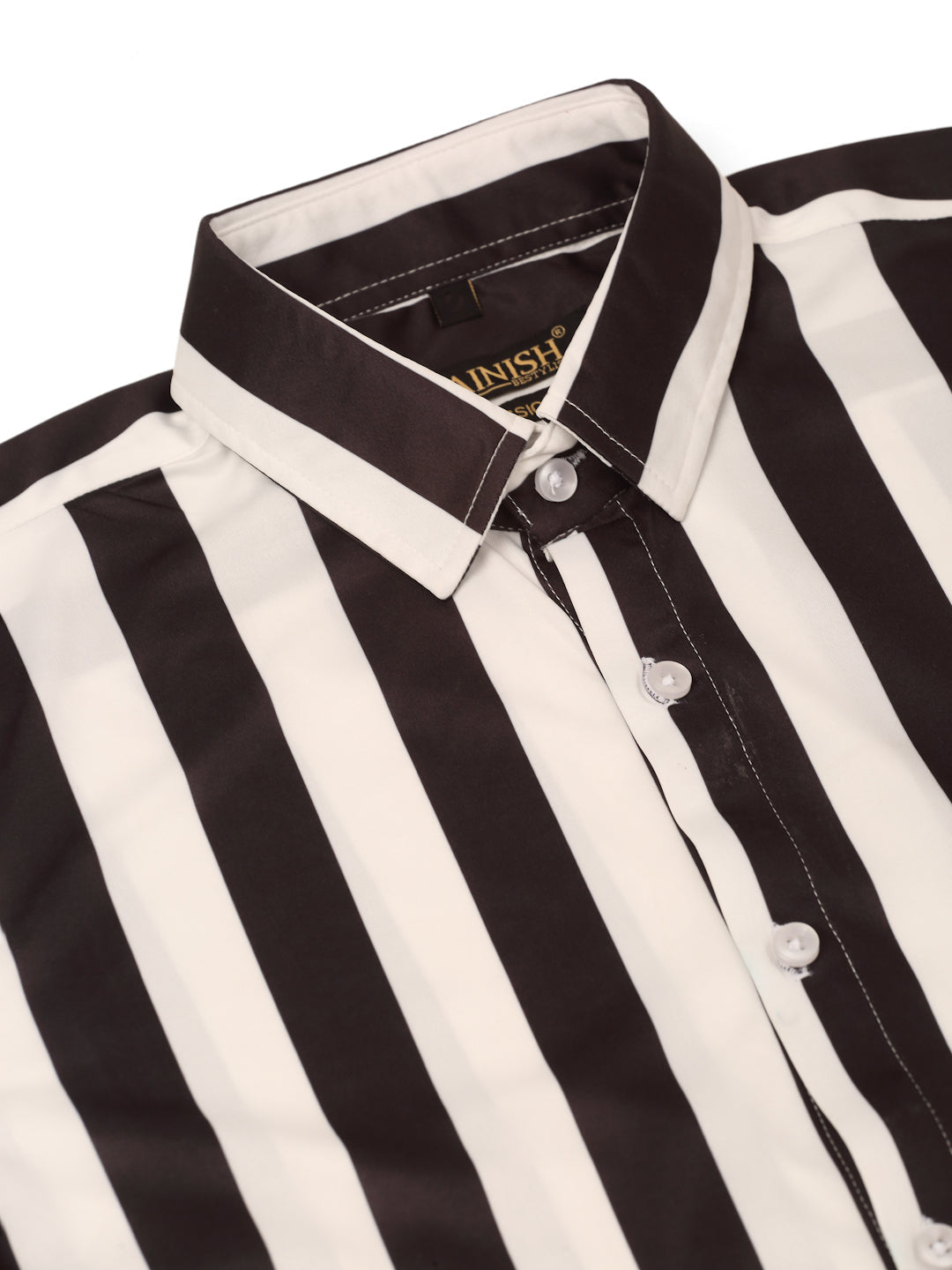 Jainish Men's Lycra Striped Half Sleeve Formal Shirts ( SF 812White ) - Distacart