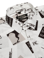 Jainish Men's Lycra Printed Half Sleeve Formal Shirts ( SF 813White ) - Distacart
