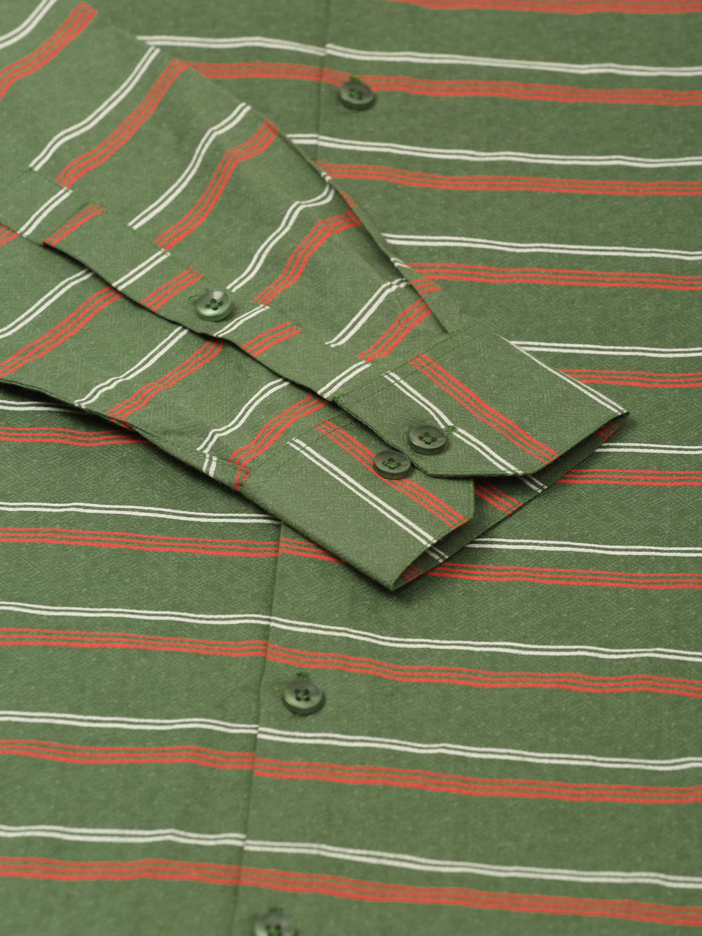 Jainish Men's Cotton Striped Formal Shirts ( SF 820Olive ) - Distacart