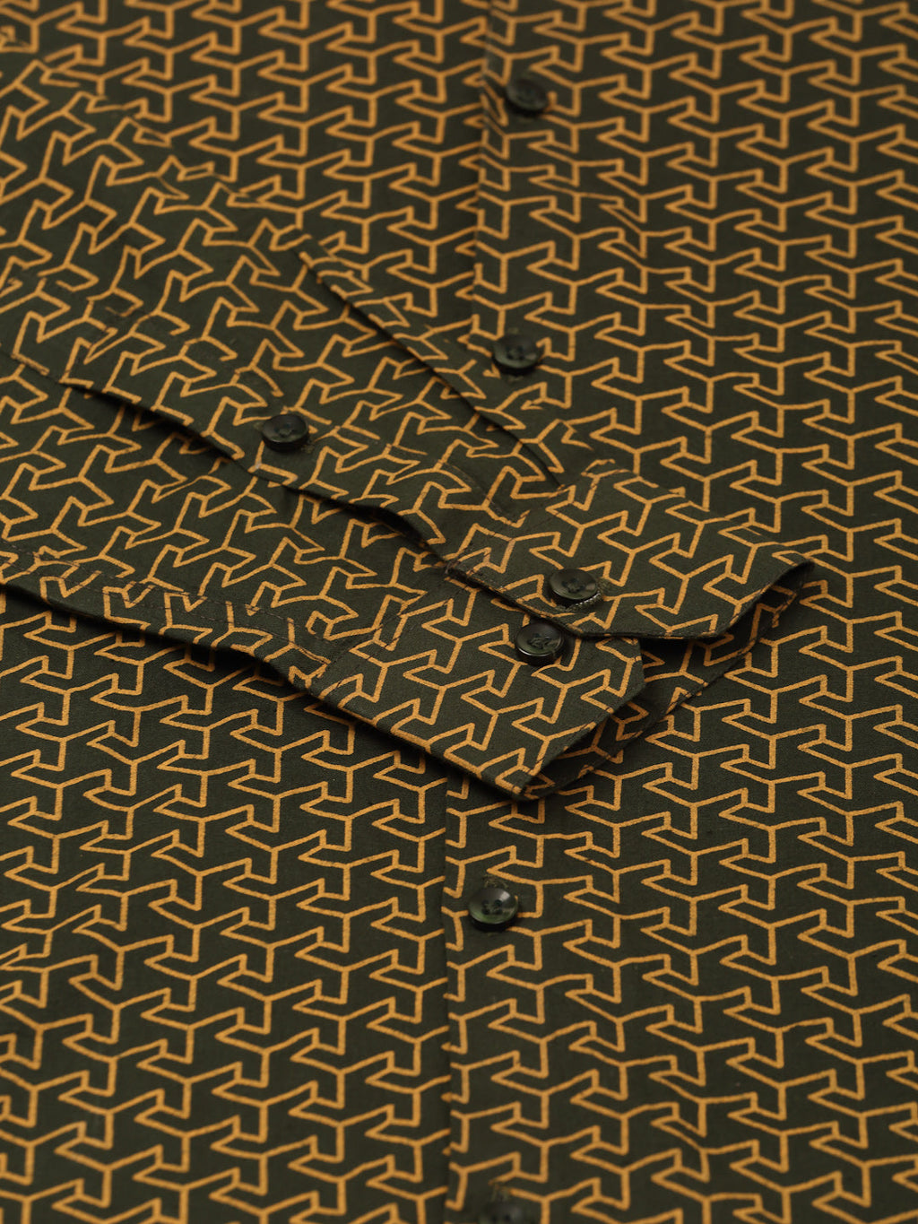 Jainish Men's Cotton Printed Formal Shirts ( SF 821Olive ) - Distacart