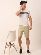 Jainish Men's Casual Cotton Solid Shorts ( SGP 153 Beige ) - Distacart